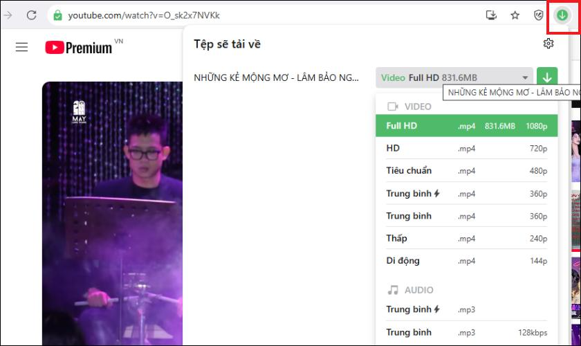 Tải video bằng trình duyệt Cốc Cốc