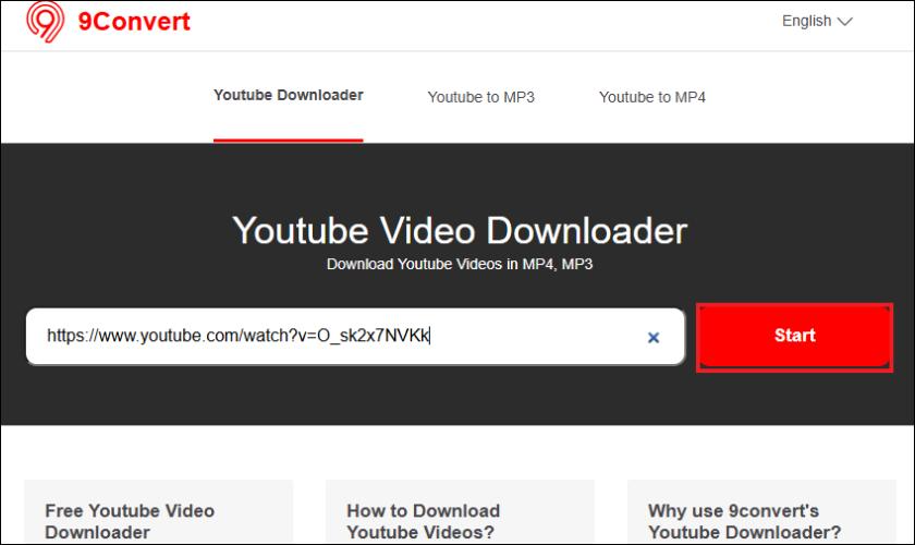 Tải video qua 9convert.com