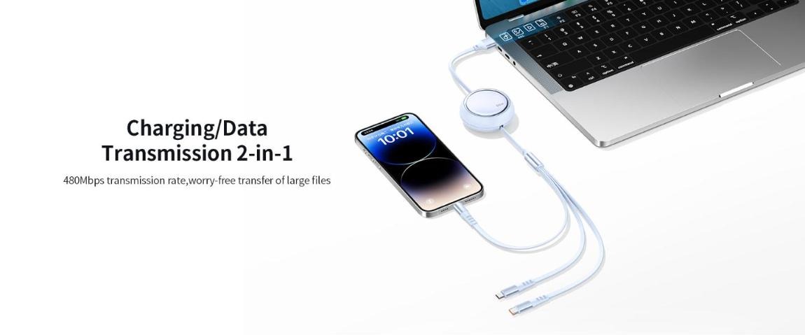 Cáp sạc Recci RS26T sạc và truyền dữ liệu 480Mbps