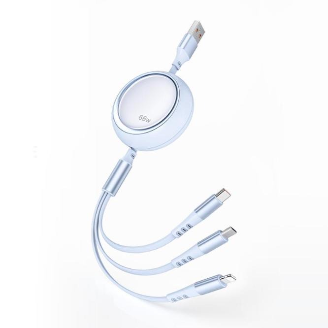 Cáp sạc 3 in 1 Recci RS26T 66W